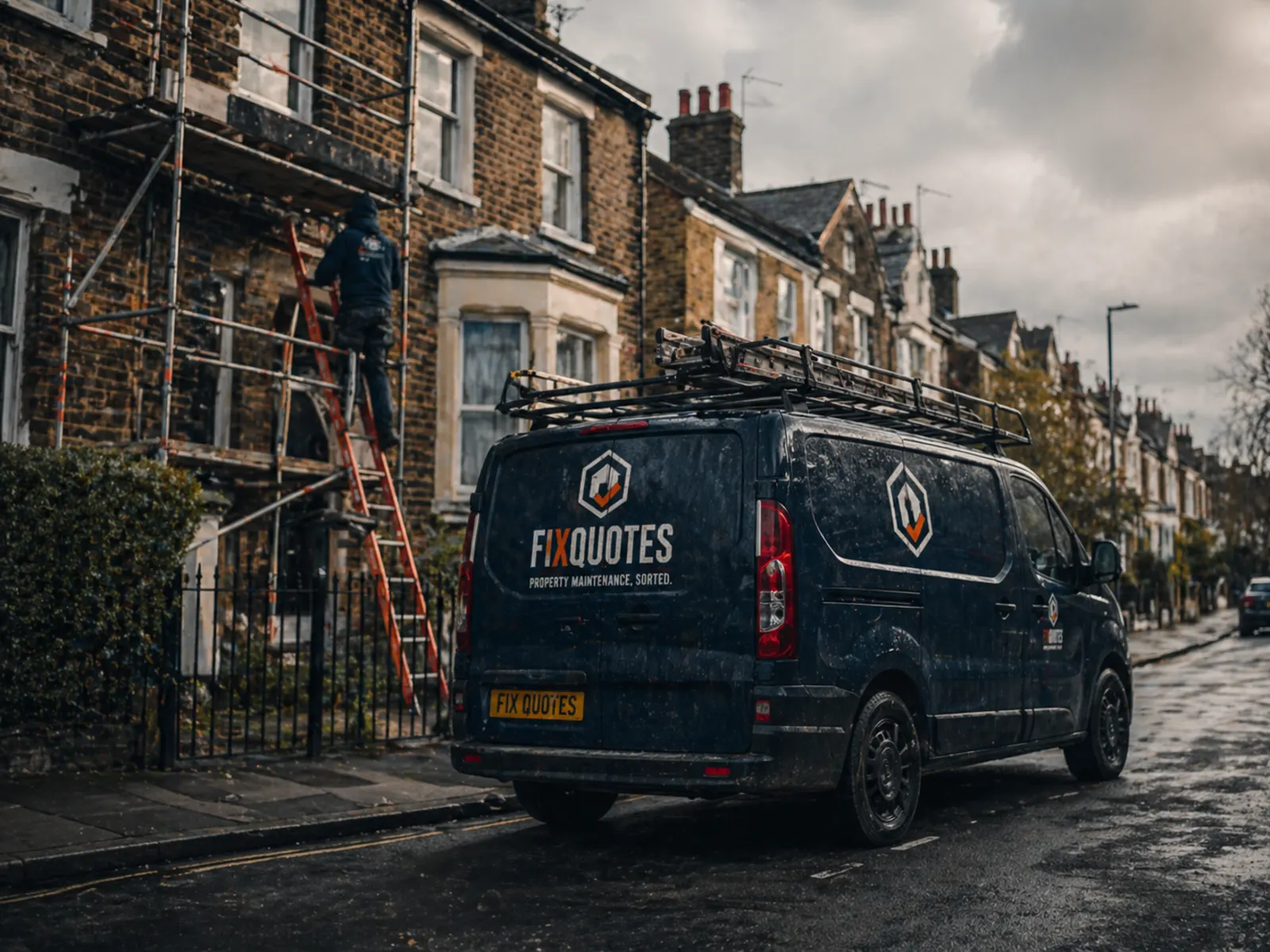 FixQuotes branded van — quote-sourcing service for letting agents & property managers